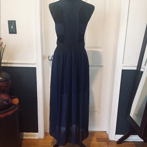 NWT Beautiful BCBG Sheer Cutout Maxi Dress - Picture 3 of 6